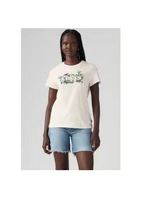 Levi's T-Shirt LEVI'S "LSE THE PERFECT TEE", Damen, Gr. M (38), beige (natur bedruckt), Jersey, Obermaterial: 100% Baumwolle, bedruckt, figurumspielend h&uuml;ftlang, Rundhals, Shirts T-Shirt, mit Logodruck