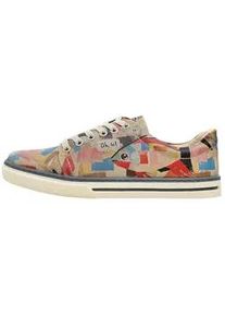 Sneaker DOGO "Classic Schn&uuml;rsneaker Hi Fish Damen Sneaker", Damen, Gr. 36, Normalschaft, bunt (mehrfarbig), Lederimitat, Schuhe Sneaker, Handgefertigt