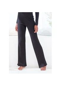 Homewearhose French Connection, Damen, Gr. 36/38, N-Gr, schwarz, Rippstrick, Obermaterial: 50% Viskose (LENZINGTM ECOVEROTM), 28% Polyester, 22% Polyamid, unifarben, bequem lang, Hosen, mit elastischem B&uuml;ndchen, Loungewear