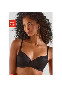 B&uuml;gel-BH Lascana, Damen, Gr. 105, Cup E, schwarz, Spitze, Obermaterial: 88% Polyamid, 12% Elasthan, BHs B&uuml;gel-BH, aus feiner Jacquardspitze, sexy Dessous
