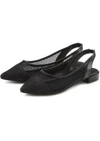 Ballerina French Connection, Damen, Gr. 39, schwarz, Obermaterial: 70% Lederimitat, 30% Textilmaterial. Decksohle: 100% Lederimitat. Futter: 100% Lederimitat. Laufsohle: 100% Synthetik, Mesh, unifarben, Schuhe Ballerina, Slingballerina, Riemchenballerina, Halbschuh, Slipper, Sandale VEGAN