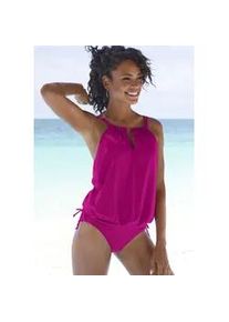 Badekleid Lascana, Damen, Gr. 40, Cup C/D, pink, Obermaterial: 85% Polyamid, 15% Elasthan. Futter: 92% Polyester, 8% Elasthan, unifarben, Badeanz&uuml;ge, Mit verstellbarer L&auml;nge