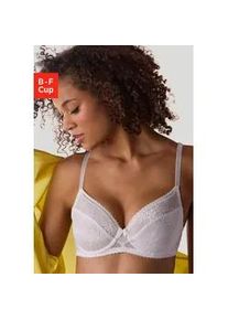 B&uuml;gel-BH Lascana, Damen, Gr. 70, Cup C, wei&szlig;, Spitze, Obermaterial: 88% Polyamid, 12% Elasthan, BHs B&uuml;gel-BH, aus feiner Jacquardspitze, sexy Dessous