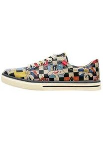 Sneaker DOGO "Classic Schn&uuml;rsneaker Looney Tunes You-Re-Despicable Damen", Damen, Gr. 37, Normalschaft, beige (natur), Lederimitat, Schuhe Sneaker, Handgefertigt