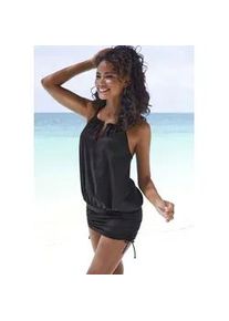 Badekleid Lascana, Damen, Gr. 42, Cup C/D, schwarz, Obermaterial: 85% Polyamid, 15% Elasthan. Futter: 92% Polyester, 8% Elasthan, unifarben, Badeanz&uuml;ge, Mit verstellbarer L&auml;nge