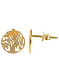 Adelia&acute;s Paar Ohrh&auml;nger ADELIA ́S "Damen Ohrstecker aus Gold 333 - Gold 375 und Zirkonia &Oslash; 10 mm", gold, Ohrringe, Damen, Damen, Gelbgold 375 Gold, Gelbgold 375, Gold