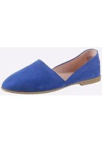Slipper Heine, Damen, Gr. 40, blau (royalblau), Textil, Schuhe Slipper