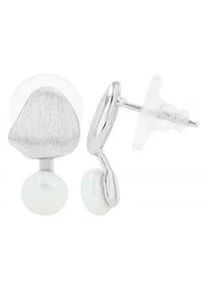 Adelia&acute;s Paar Ohrh&auml;nger ADELIA ́S "Damen Ohrstecker aus poliertem 925 Sterling Silber und Perle", silber, Ohrringe, Damen, Damen, Silber 925 (Sterlingsilber)