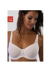 Minimizer-BH Nuance, Damen, Gr. 85, Cup E, wei&szlig;, Mesh, Obermaterial: 86% Polyamid, 14% Elasthan, BHs Minimizer-BH, mit B&uuml;gel aus extraflachem Jacquardmaterial mit Schmetterlingsmotiv