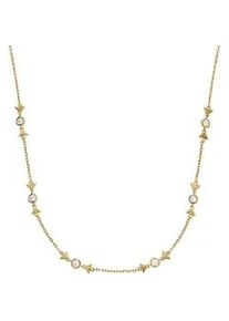 Kette ohne Anh&auml;nger Emporio Armani "Schmuck Geschenk Silber 925 Halsschmuck", gold (gelbgoldfarben, kristallwei&szlig;), Halsketten, Damen, Silber 925 (Sterlingsilber), L: 45 B: 1mm, mit Zirkonia (synth.), B:1mm