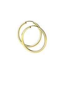 Paar Creolen Vivance "925/- Sterling Silber vergoldet 40mm", gelb, Ohrringe, Damen, one-size, Silber 925 (Sterlingsilber)