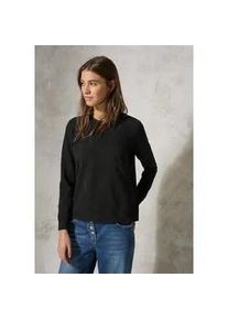 Langarmshirt Cecil, Damen, Gr. S (38), schwarz, Stoff, 66% Polyester, 20% Viskose, 10% metallisierte Fasern, 4% Elasthan, gemustert, normal normal, Rundhals, B&uuml;ndchen, Shirts Langarmshirt, mit Glitzer-Details