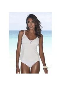 Bikini-Hose Lascana "Omara", Damen, Gr. 46, N-Gr, beige (creme), Recycling-Polyamid, unifarben, Basic, Badehosen Bikini-Hose, aus recycelten Material