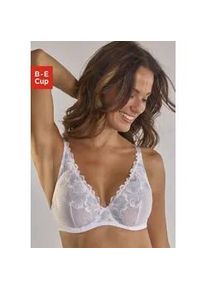 B&uuml;gel-BH Nuance, Damen, Gr. 75, Cup D, silber (wei&szlig;, silber), Spitze, Obermaterial: 74% Polyamid, 16% Polyester, 10% Elasthan, BHs B&uuml;gel-BH, im High-Apex-Design aus Stickereispitze mit feinen Glitzerdetails