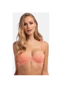 B&uuml;gel-BH Dorina "Lorelei", Damen, Gr. 70, Cup B, rot (coral), Obermaterial: 66% Polyamid, 27% Polyester, 7% Elasthan, BHs B&uuml;gel-BH, leicht wattiert, Spitzendetails