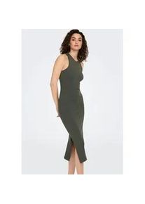 Jerseykleid Only "ONLBELFAST &ndash; Jerseykleid mit figurbetonter Passform", Damen, Gr. S, N-Gr, grau (beluga), Jersey, Obermaterial: 97% Baumwolle, 3% Elasthan, unifarben, figurbetont, Rundhals, Kleider Jerseykleid, figurbetont, modisch, Jersey, Baumwollmischung, Rundhals