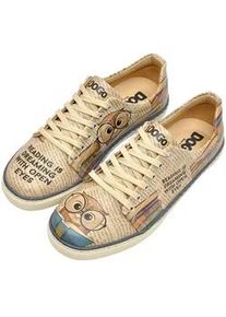 Sneaker DOGO "Classic Schn&uuml;rsneaker Spirit Animal Damen Sneaker, Classic", Damen, Gr. 39, Normalschaft, braun, Lederimitat, Schuhe Sneaker, Handgefertigt