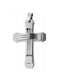 Adelia&acute;s Kettenanh&auml;nger ADELIA ́S "moderner Kreuz Anh&auml;nger aus Edelstahl", silber, Schmuckanh&auml;nger, Damen, Edelstahl, Kettenanh&auml;nger