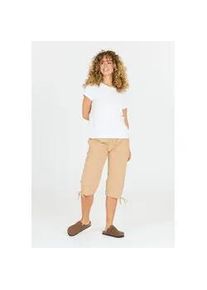 Caprihose CRUZ "Emmy", Damen, Gr. 38, EURO-Gr&ouml;&szlig;en, beige, 100% Baumwolle, unifarben, normal, Hosen Caprihose, mit elastischem Taillenbund