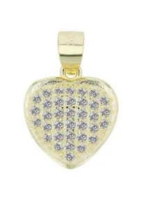 Adelia&acute;s Kettenanh&auml;nger ADELIA ́S "zeitloser Herz Anh&auml;nger aus 925 Sterling Silber", gold, Schmuckanh&auml;nger, Damen, Silber 925 (Sterlingsilber), Kettenanh&auml;nger