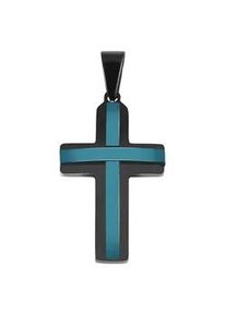Adelia&acute;s Kettenanh&auml;nger ADELIA ́S "trendiger Kreuz Anh&auml;nger aus Edelstahl", blau, Schmuckanh&auml;nger, Damen, Edelstahl, Kettenanh&auml;nger