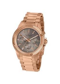 Chronograph Jacques Lemans "La Passion", gold (ros&eacute;goldfarben, braun), Armbanduhren, Damen, Chronograph, Quarzuhr,Armbanduhr,Damenuhr,Herrenuhr,Edelstahlarmband,Stoppfunktion