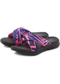 Badepantolette Venice Beach "Sandale, Badeschuh, Pantolette, Badelatsche, Flip Flop, Badeschlappe", Damen, Gr. 41, pink (pink, schwarz), Obermaterial: 100% Textilmaterial. Decksohle: 100% Synthetik. Futter: 100% Textilmaterial. Laufsohle: 100% Synthetik, gemustert, mehrfarbig, Schuhe, mit wasserabweisender und leichter Sohle VEGAN