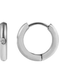 Adelia&acute;s Paar Creolen ADELIA ́S "Damen Creolen aus Edelstahl &Oslash; 10 mm", silber, Ohrringe, Damen, Damen, Edelstahl