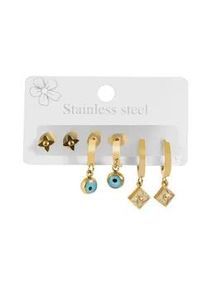 Adelia&acute;s Paar Ohrh&auml;nger ADELIA ́S "Damen Ohrstecker aus poliertem Edelstahl &Oslash; 5 mm", silber, Ohrringe, Damen, Damen, Edelstahl