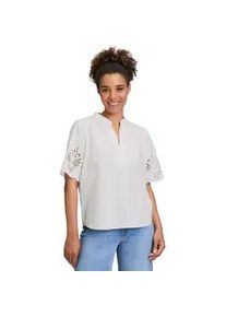 BETTY & CO Schlupfbluse BETTY & CO "Damen mit Stickerei", Damen, Gr. 46, wei&szlig;, Obermaterial: 100% Baumwolle, figurumspielend normal, Blusen Schlupfbluse