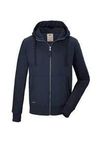 Sweatjacke "GS 8 MN SWT JCKT GOTS", Herren, Gr. XXL, blau (navy), Obermaterial: 100% Baumwolle;Obermaterial 2: 95% Baumwolle, 5% Elasthan, G.I.G.A. DX BY KILLTEC, Sweatjacken Sweatjacke, GOTS-zertifizierte Bio-Baumwolle, Carbon-Finish, l&auml;ssiger Look