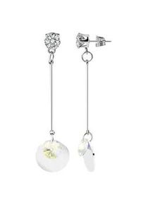 Adelia&acute;s Paar Ohrh&auml;nger ADELIA ́S "Damen Ohrh&auml;nger aus poliertem Edelstahl und Kristall", silber, Ohrringe, Damen, Damen, Edelstahl