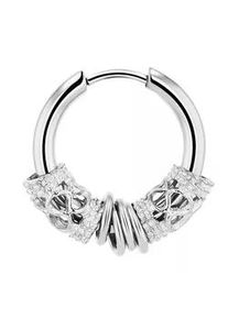 Adelia&acute;s Paar Ohrh&auml;nger ADELIA ́S "Unisex Ohrstecker aus Edelstahl mit Herz und Strass - - &Oslash; 15 mm", silber, Ohrringe, Damen, Unisex, Edelstahl