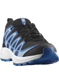 Wanderschuh Salomon "XA PRO V8 J", Kinder, Gr. 33, schwarz, wei&szlig;, french blau, Synthetik, Textil, Schuhe Wanderschuh, wasserdicht