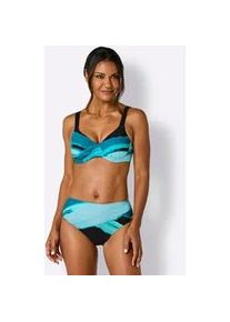 B&uuml;gel-Bikini feel good, Damen, Gr. 46, Cup D, bunt (schwarz, t&uuml;rkis), Elasthan, Polyamid, Bikini-Sets B&uuml;gel-Bikini
