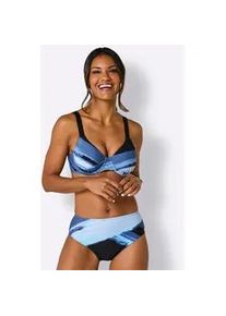 B&uuml;gel-Bikini feel good, Damen, Gr. 46, Cup D, blau (schwarz, jeansblau), Elasthan, Polyamid, Bikini-Sets B&uuml;gel-Bikini