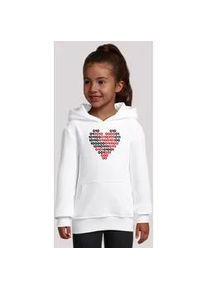 Kapuzenpullover F4NT4STIC "I love you 01001001 Binary Code Herz Valentinstag", Damen, Gr. 122/128, wei&szlig;, Obermaterial: 65% Baumwolle, 35% Polyester, relaxed fit, Pullover Kapuzenpullover, Premium Qualit&auml;t