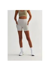 Funktionstights BESHAPED "Lift me up", Damen, Gr. S, US-Gr&ouml;&szlig;en, grau (hellgrau), 90% Nylon, 10% Elasthan, unifarben, kurz, Hosen, mit Kompressions-Funktion