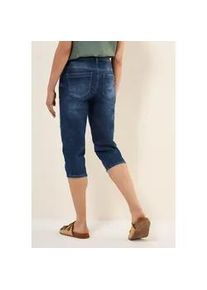 Slim-fit-Jeans Cecil, Damen, Gr. 36, L&auml;nge 19, blau (mid blau wash), Jeans, 75% Baumwolle, 23% Polyester, 2% Elasthan, unifarben, kniebedeckend, Jeans Slim-fit-Jeans, High Waist