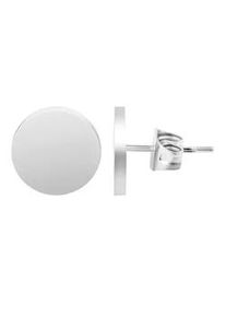 Adelia&acute;s Paar Ohrh&auml;nger ADELIA ́S "Damen Ohrstecker aus poliertem Edelstahl &Oslash; 10 mm", silber, Ohrringe, Damen, Damen, Edelstahl