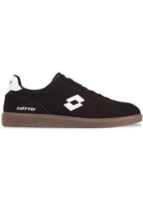 Sneaker Lotto, Damen, Gr. 43, schwarz-wei&szlig; (schwarz, wei&szlig;), Synthetik, unifarben mit Farbeinsatz, Schuhe Sneaker, - auch in Kindergr&ouml;&szlig;en erh&auml;ltlich