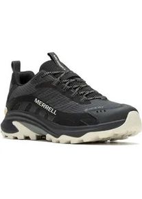 Wanderschuh Merrell "MOAB SPEED 2 GORE-TEX", Herren, Gr. 42, schwarz (schwarz, moon), Synthetik, Schuhe Wanderschuh, wasserdicht