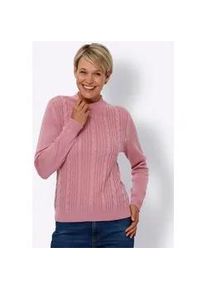 Strickpullover Classic Basics "Stehkragen-Pullover", Damen, Gr. 54, rosa (altrosa), 100% Polyacryl, unifarben, Pullover Strickpullover