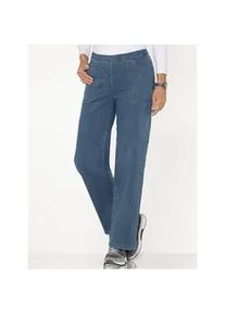 Bequeme Jeans Classic Basics, Damen, Gr. 40, Normalgr&ouml;&szlig;en, blau (blau, bleached), 81% Baumwolle, 17% Polyester, 2% Elasthan, unifarben, Jeans
