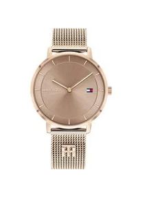 Quarzuhr Tommy Hilfiger "TEA", rosa (ros&eacute;goldfarben, moccafarben), Armbanduhren, Damen, Quarzuhr, Armbanduhr, Damenuhr, Edelstahlarmband