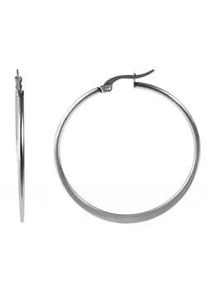 Adelia&acute;s Paar Creolen ADELIA ́S "Damen Creolen aus poliertem Edelstahl", silber, Ohrringe, Damen, Damen, Edelstahl