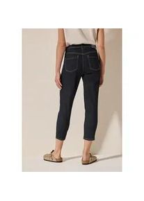 Slim-fit-Jeans Cecil, Damen, Gr. 36, L&auml;nge 24, blau (rinsed wash), Web, 75% Baumwolle, 23% Polyester, 2% Elasthan, unifarben, 3/4-L&auml;nge, Jeans Slim-fit-Jeans, aus Baumwolle mit Stretchanteil