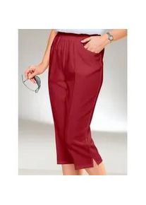 Caprihose Classic Basics, Damen, Gr. 46, Normalgr&ouml;&szlig;en, rot, 100% Polyester, unifarben, 3/4-L&auml;nge, Hosen Caprihose