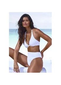 B&uuml;gel-Bikini-Top Copenhagen Studios "Nela", Damen, Gr. 36, Cup E, wei&szlig;, Rippware, Recycling-Polyamid, strukturiert, unifarben, Bikini-Oberteile, aus modischer Strukturware