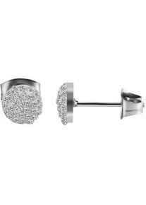 Adelia&acute;s Paar Ohrh&auml;nger ADELIA ́S "Damen Ohrstecker aus Edelstahl und Zirkonia - Strass &Oslash; 6 mm", silber, Ohrringe, Damen, Damen, Edelstahl
